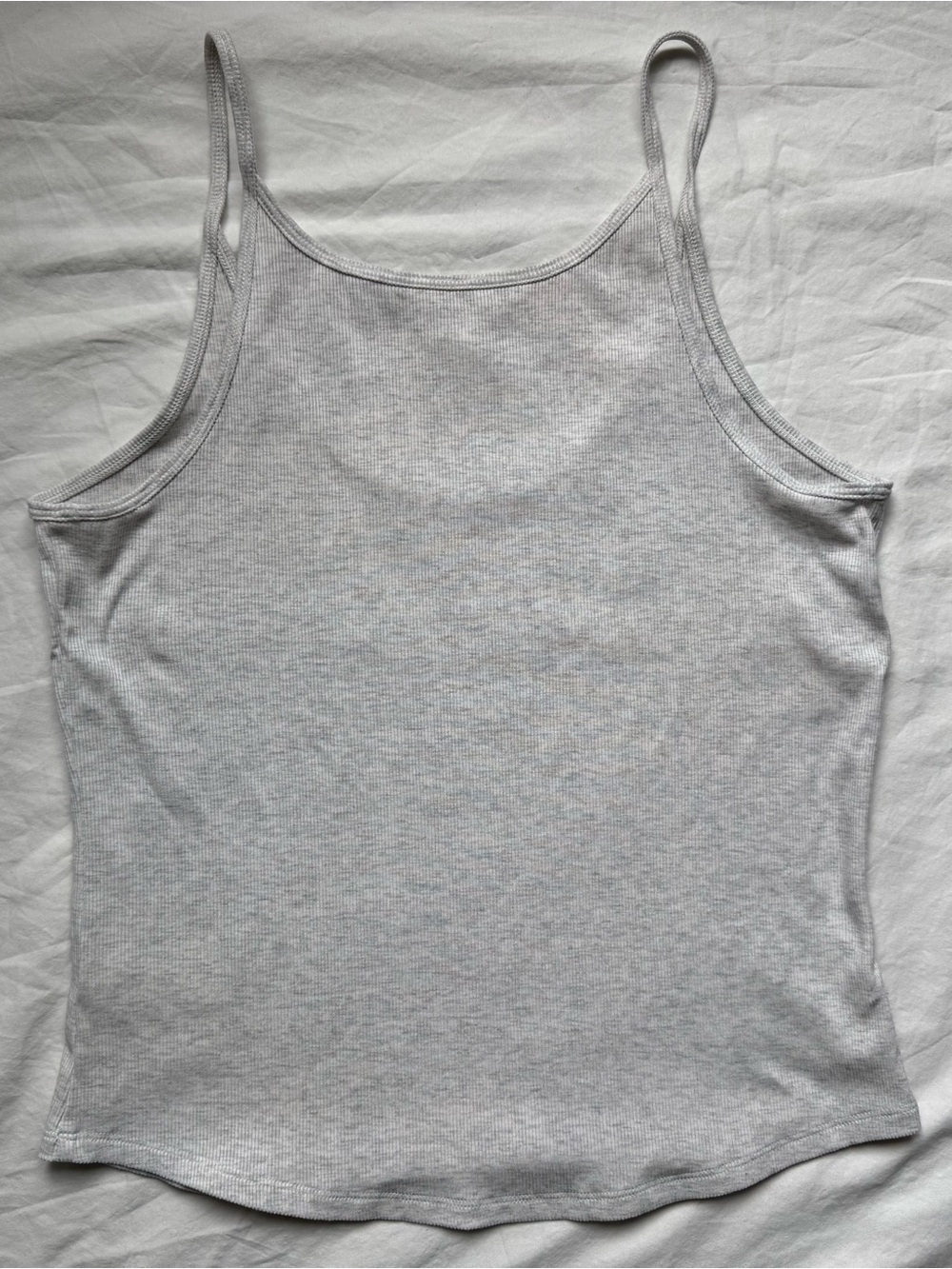 Athleta Women’s Size M Signature Rib Thin Strap Tank in Fog Grey Heather - Picture 4 of 4